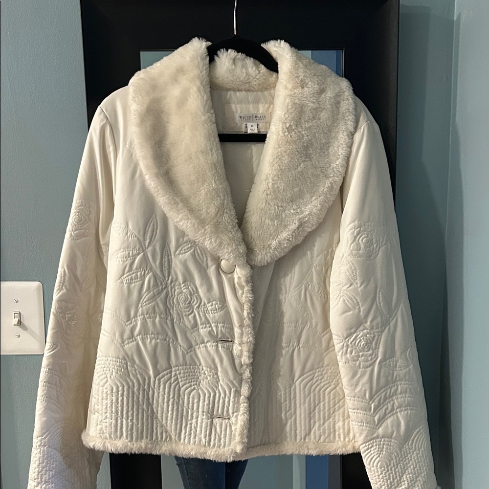 Coldwater Creek Cream Teddy Jacket